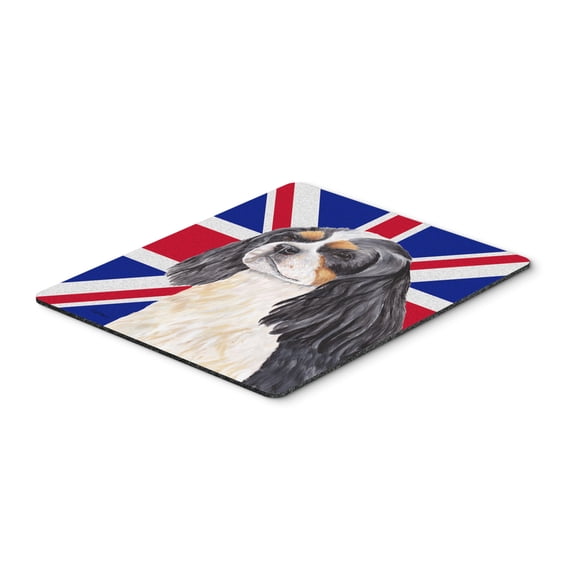 Carolines Treasures SC9848MP "Cavalier Spaniel with English Union Jack British Flag Mouse Pad Hot Pad or Trivet" Large