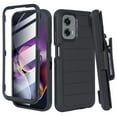 thumbnail image 5 of for 6.2" Motorola Moto G7 Power 360 degree Rotatable Kickstand Built in Screen Daul-layer Rugged back Cover Shock Resistant Belt Clip Holster Armor Impact Bumper Combo Phone Case [Black], 5 of 5