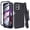 Black Pro, variant on Thousandgear Compatible for Motorola Moto G 5G 2024 XT2417 Holster Case with Built-In Screen Protector, Belt Clip & Kickstand, Green