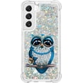 thumbnail image 2 of Compatible with Samsung Galaxy S23 Plus Case Liquid Glitter Cute Stylish Slim Silicone Quicksand Sparkle Shockproof Protective for Women Girls Case for Samsung Galaxy S23 Plus Pearl Owl YB, 2 of 6