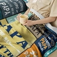 thumbnail image 2 of LHSHID Papa Gifts Blanket Gifts for Papa Papa Gifts from Grandchildren Papa Birthday Gifts Best Papa Gifts Birthday Gifts for Papa Dad Daddy Papa Gift Ideas Soft Throw Blanket 40"x50", 2 of 7