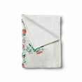 thumbnail image 2 of Anchor Soft Flannel Fleece Throw Blanket, Nautical Shape with Binoculars Captain Hat Compass Mermaids, Cozy Plush for Indoor and Outdoor Use, 70" x 90", Seafoam Coral Teal, by Ambesonne, 2 of 6