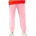 thumbnail image 3 of Eltusu Girls Sports Sweatpants, Loose Elastic Waist Casual Thermal Jogger Pants Pink Size 8 T, 3 of 5