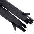 thumbnail image 1 of Femmes Gants Tulle Coude Longue Robe de Mariée Mitaines Couleur Unie Vintage, 1 of 6