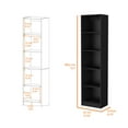 thumbnail image 3 of Slim Bookcase: Modern 5-Shelf Design for Stylish Storage, 3 of 8