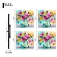 thumbnail image 3 of Square Wall Clock,Colorful Flowers In Glass Vase On Table With Blurred BackgSquare,Silent Non-Ticking Wall Clock Decor for Home Office Kitchen Living Room Bedroom(16inch), 3 of 4