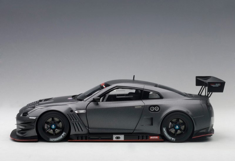 Nissan Gt R Nismo Gt3 Dark Matt Gray 1 18 Model Car By Autoart Walmart Com