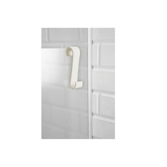 Plastic S Hooks for Towel Bar, Large Plastic Towel Hooks for Bathroom, Shower Room, Opaque Beige (1 Piece)
