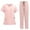 Pink, variant on Womens Scrub Sets Plus Size Scrubs Stretchy V-Neck Scrub Tops and Leg Pantss Nurse Uniforms Medical Scrub Sets Uniformes De Enfermeras De Mujer Pink 5XL