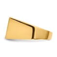 thumbnail image 3 of Solid 14k Yellow Gold Men's Engravable Signet Ring (12mm) - Size 12, 3 of 5