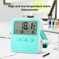 thumbnail image 3 of Matsuzay Termómetro higrómetro digital portátil con pilas medidor de humedad de temperatura de plástico acoplable de escritorio Termómetros Violeta, 3 of 6