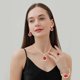 thumbnail image 2 of Fiudx Conjunto de Joyería Nupcial, Impresionante Collar con Gemas En Forma de Gota de Agua, Elegante Par de Pulsera y Pendientes, Anillo Brillante, Ideal para Bodas y Fiestas de Noche, El Regalo Perf, 2 of 6