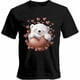 thumbnail image 1 of Camisetas informales de manga corta con estampado de corazones y oso blanco para hombre., 1 of 8