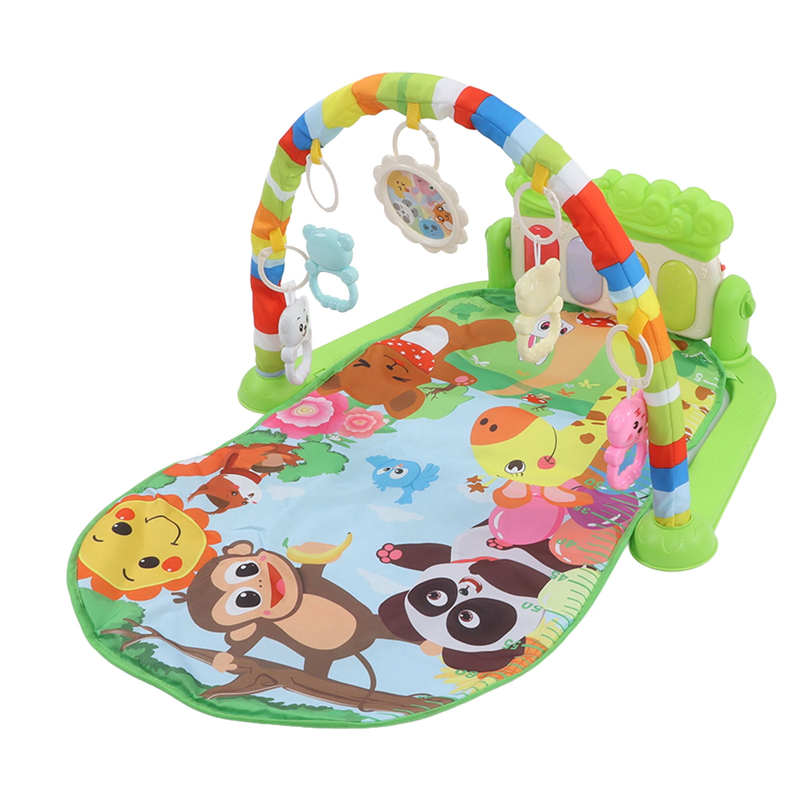 Xirurus Baby Kick Play Piano Educational Infant Gym Mat Soft Removable Activity Center with Music