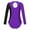 Purple, variant on inhzoy Girls One Piece Shiny Sequined Long Sleeve Ballet Dance Leotard