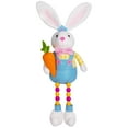 thumbnail image 2 of Hometravel Easter Bunny Doll Holding Radish Flower, Sitting Position with Beaded Feet, Pink Showcase Window Decoration, Festive Prop for Home, Party, Display, 2 of 3