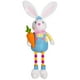 thumbnail image 2 of Decoraciones de Pascua, adornos de Pascua, regalos de Pascua. Muñeca de Pascua sentada con flor de rábano y pies de cuentas. Decoración de escaparate para festivales. Muñeca de conejo., 2 of 3