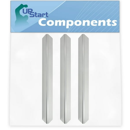 3-Pack BBQ Grill Heat Shield Plate Tent Replacement Parts for Weber 7620 - Compatible Barbeque Stainless Steel Flame Tamer  Guard  Deflector  Flavorizer Bar  Vaporizer Bar  Burner Cover 17.5