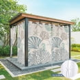 thumbnail image 6 of Coastal Ocean Outdoor Curtains for Patio Waterproof,Windproof Privacy Curtains with Weighted Bottom,Vintage Coral Starfish Shell Seahorse Outside Drapes for Picnic Garage Yard Cabana 54"x84" 1 Panel, 6 of 8