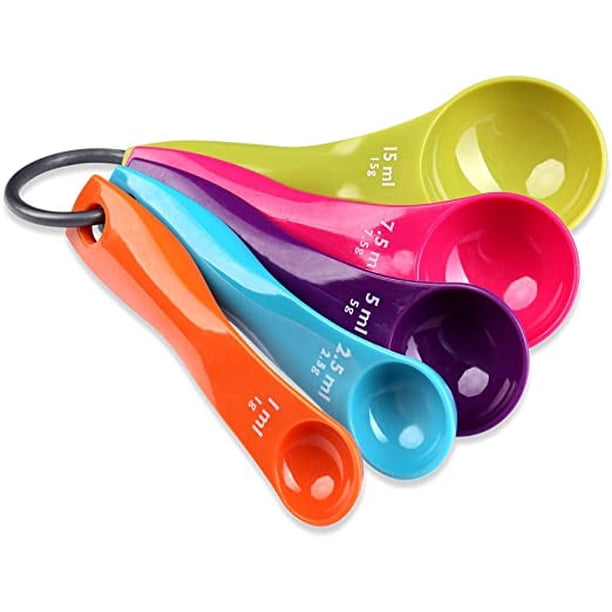 Set of Five Measuring Spoons 5 Pieces in 5 Colors Measuring Spoon ...