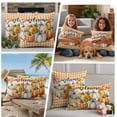 thumbnail image 5 of Pumpkins Thanksgiving Outdoor Waterproof Pillow Covers, Fall Orange Plaid Farmhouse Leaves Decorative Square Throw Pillowcase Sofa Cushion Sham for Patio/Couch/Chair, 26"x26" 2 Pack, 5 of 8