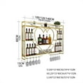 thumbnail image 2 of Wine Rack Wall-mounted Wine Rack Bar Wine Cooler Home Iron Display Rack White Wine Rack Wine Rack Shelves, 2 of 8
