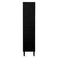 thumbnail image 5 of 4-door Black Storage Cabinet - Tempered Glass Door, Adjustable For Living Room & Bedroom With Shelves,, 5 of 7