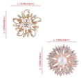thumbnail image 2 of 2 piezas de broche de flores, ramillete de cristal de perlas de imitación, elegante broche de hojas de flores para mujeres, novias, Estilo: Estilo 2;:;, 2 of 5