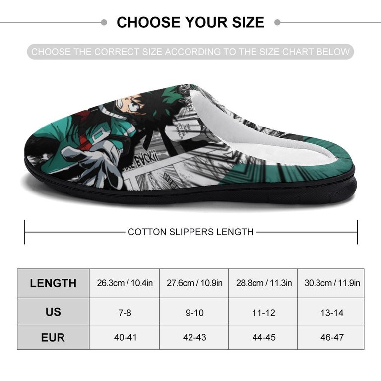 Mens Cozy Slippers My Hero Academia Warm Soft Plush Slipper  display picture 2