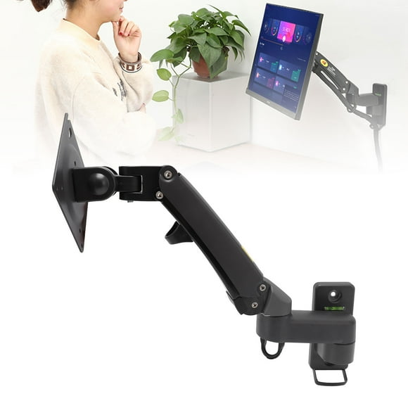 Support Mural Simple pour Écran d'Ordinateur 17-35 Pouces Support VESA Réglable Capacité de Charge Maximale 12KG 26,4 Lbs pour Travail de Jeu Stock Trading Studios