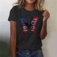 thumbnail image 6 of Goodtrade8 Summer Shirts for Women USA Years Anniversary Crew Neck Pullover Casual Independence Day Graphic Red White and Blue 4th of July Fashion Womens Shirts Short Sleeve, 6 of 8