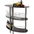 thumbnail image 3 of Winsome Wood Martini Entertainment Bar, Black & Chrome, 3 of 4