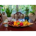 thumbnail image 5 of 30" Wooden Handmade Decorative Fruit Salad Bowl Kitchen Centerpiece Dining Tray Hand Carved Wood Banana Leaf Serving Bowl, 5 of 5