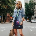 thumbnail image 4 of Lsque Cosmic Cat In Window Pattern Summer Dresses for Women – Sleeveless T-Shirt Swing Sundress, Perfect for the Beach and Casual Days, 4 of 7
