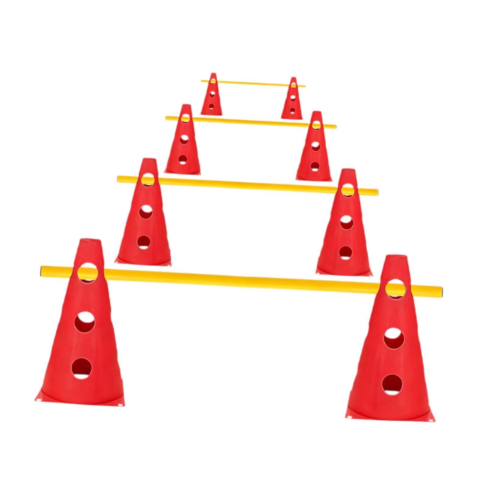 FashionCha Dog Agility Hurdle Cones Pet Jump Training Set for Starter Running Obedience 4Pcs