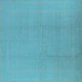 thumbnail image 1 of Ahgly Company Indoor Square Solid Light Blue Modern Area Rugs, 6' Square, 1 of 4