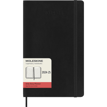 Moleskine Classic 18 Month 2024-2025 Daily Planner, Soft Cover, Large (5" x 8.25"), Black, 608 Pages