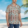 thumbnail image 5 of Xmas Sloth Hawaiian Shirts For Men, Summer Short-Sleeve Relaxed-Fit Button-Down Shirts X-Large, 5 of 9