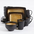 thumbnail image 2 of Gibson Ocean Paradise 16pc Dinnerware Square Set-Amber, 2 of 2
