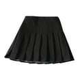 thumbnail image 2 of JURANMO Girls Pleated Skirts Built in Shorts Little Kid Tennis Skirts Skorts Toddler Girl Athletic Skorts Solid Color Soft Comfy Skirts Deals of the Day Black 12 Years, 2 of 3