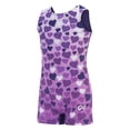 thumbnail image 1 of gK Stars Biketard for girls Dance & gymnastics (child Large, Falling Hearts), 1 of 1