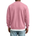 thumbnail image 4 of V‑Neck Loose Fit Cardigan for Men Long Sleeve Button Down Casual Coat Soft Stretch Fall Basic Jacket for Work Travel Hiking Daily Wear,L,Pink, 4 of 9