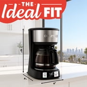 Gourmia 5 Cup Programmable Drip Coffee Maker with Brew Later, Black