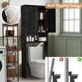 thumbnail image 4 of YOCWO Over The Toilet Storage Cabinet, Mid Century Storage Cabinet Over Toilet with 2 Doors and Open Shelf, Home Space Saver for Bathroom, Living Room, Black, 4 of 8