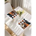 thumbnail image 5 of Black Women Placemats Set of 12, Abstract Art Nation Orange Geometric Tribal Placemats for Dining Table, Place Mats for Kitchen Tabletop, Waterproof Wipeable Dining Table Mats Set, 5 of 9