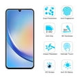 thumbnail image 5 of KIQ 3 Pack CLEAR Flexible Hydrogel Film FULL Edge to Edge Cover Screen Protector w/ Fingerprint Unlock Function for Samsung Galaxy A34 5G, 5 of 5
