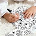 thumbnail image 6 of Yuncity Girls Pajamas Halloween Printed Hand Drawn Long Sleeve Sleepwear Loungewear 2 Piece Outfitfor Daily Lounging Size 3-4 Years White, 6 of 8