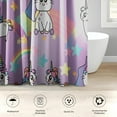 thumbnail image 3 of 4 Pcs Bathroom Sets with Shower Curtain and Rugs, Rainbow Unicorn Heart Kids, Bathroom Decor Happy Horse Cute Funny Shower Curtain Sets for Bathroom Decor, 3 of 4