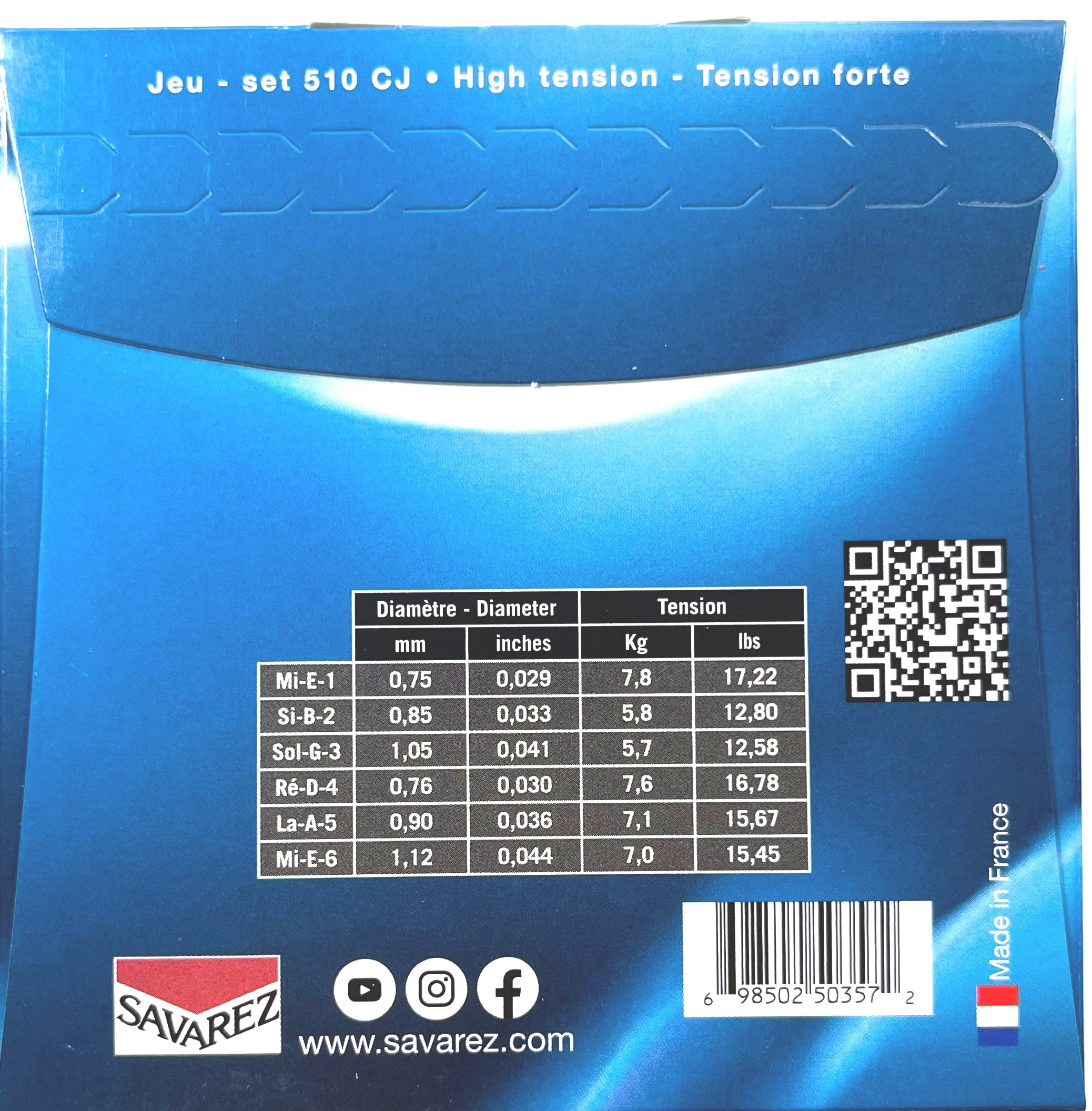 Savarez Guitar Strings 5 Sets Nylon Cristal Cantiga High Tension 510CJ