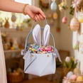 thumbnail image 4 of Easter Bunny Ear Leather Hand Bucket - Egg Hunt Bag, Rabbit Style Gift Bag, Portable Party Favor Bag, Candy Treat Storage, Festive Easter Party Supplies, 4*3.1in, Blue, 4 of 7